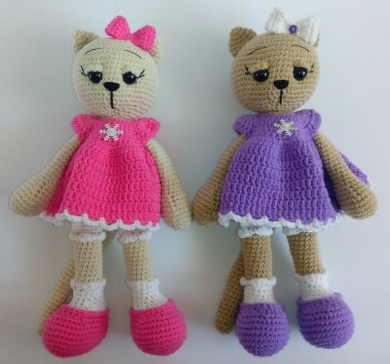 Amigurumi Kitty İn A Dress Crochet Pattern – Free Amigurumi